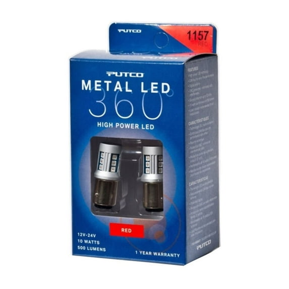Putco Metal LED 360 1157 Bulb Type Red For 16 Fiat 500X (341157R-360)