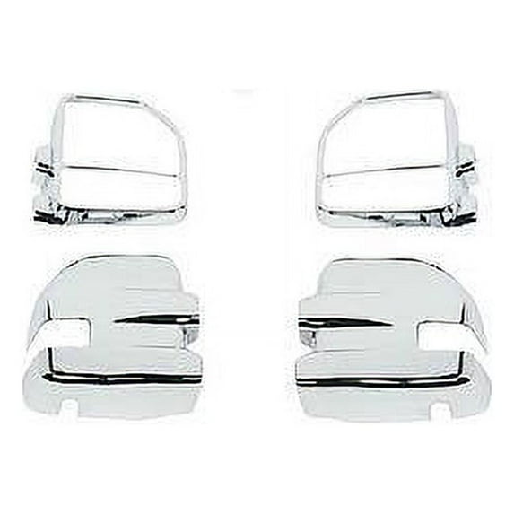 Putco Mirror Covers, Chrome Plated, Ford F-150, Fits Towing Mirrors with side markers