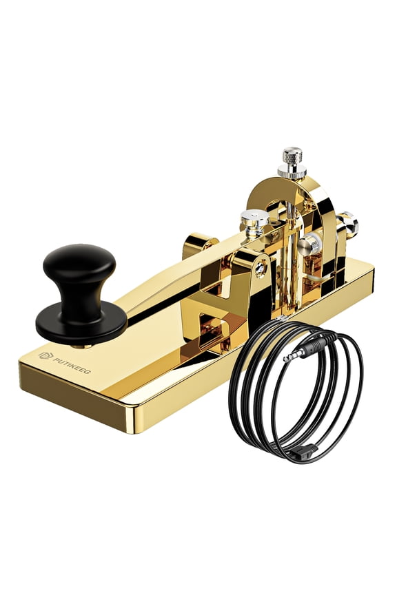 Putiineeg Morse Code Single Slurry Keys CW Key 60mm/2.36in x 170mm/6.69in x 64.8mm/2.55in