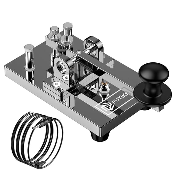 Putikeeg CW Morse Code Manual Key Jaws Straight Stick Send Key for Amateur Radio Operations