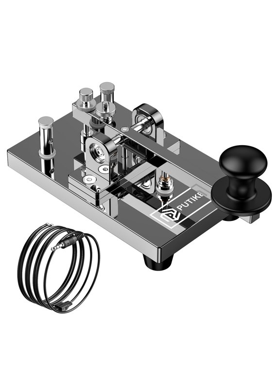 Putikeeg CW Morse Code Manual Key Jaws Straight Stick Send Key for Amateur Radio Operations