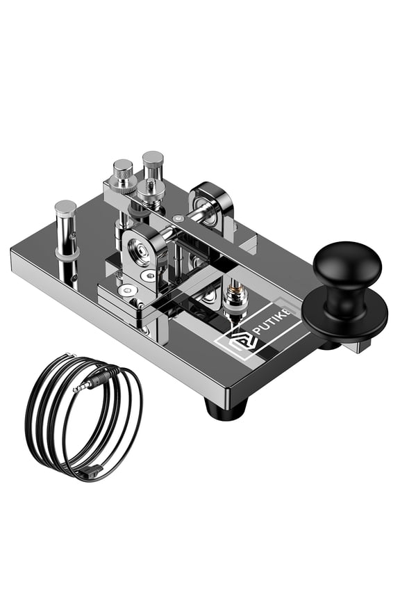 Putikeeg CW Morse Code Manual Key Jaws Straight Stick Send Key for Amateur Radio Operations