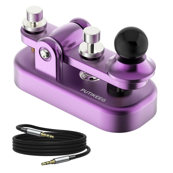 Putikeeg Morse Code Straight Key Purple