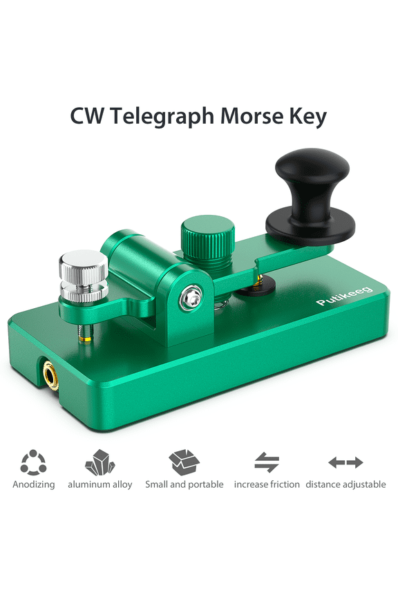 Putikeeg Single Vane ,Weight: 200g, Size: 3.8*1.8*1.8in, Morse Key, CW, Auto Base Magnetic Adsorption For Shortwave Radio