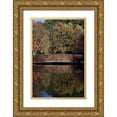 thumbnail image 1 of Putman, Tammy 11x14 Gold Ornate Wood Framed with Double Matting Museum Art Print Titled - Bridge in Fall I, 1 of 4