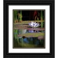 thumbnail image 1 of Putman, Tammy 15x17 Black Ornate Wood Framed with Double Matting Museum Art Print Titled - Purple Lily, 1 of 4
