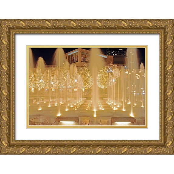 Putman, Tammy 24x17 Gold Ornate Wood Framed with Double Matting Museum Art Print Titled - Fountains