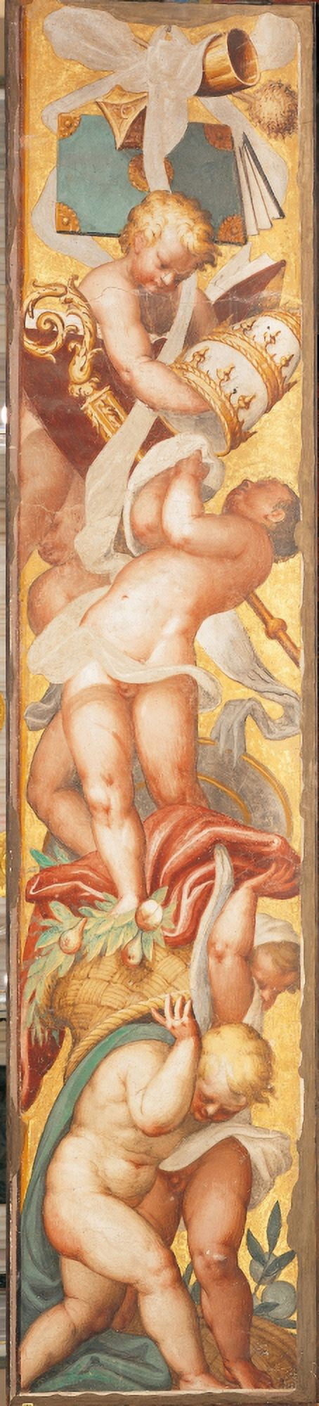 Putti Holding Priestly Emblems Canvas Art - (18 x 24)