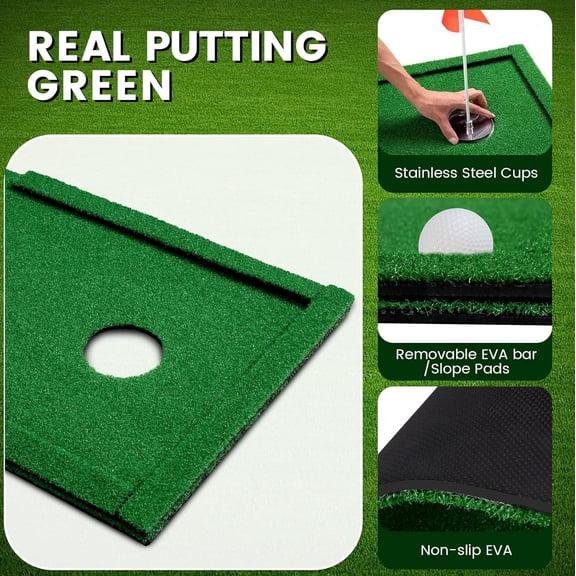 Putting Green Golf Putting Mat Non-Slip Professional Practice Trainning Mat for Indoor Outdoor