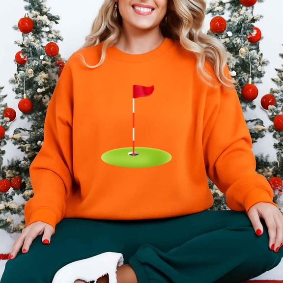 Putting Green Golfing Sports Outdoor Fun Graphic Sweatshirt, for men and women up to 5XL