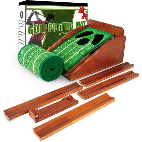 Putting Green Indoor,Golf Putting mat with Auto Ball Return Premium Golf Putting Mat for Home, Office, or Outdoors Golf Gift for Men & Women, Practice Anywhere$$Sport & Recreation Other