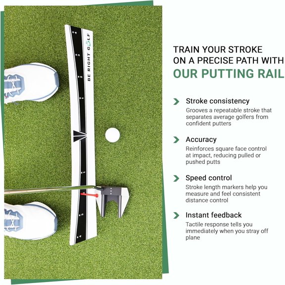 Putting Plane Rail Portable Golf Putting Stroke Trainer for Indoor & Outdoor Use Golf Training Aid for Putting - Improve Accuracy, Distance Control & Consistency