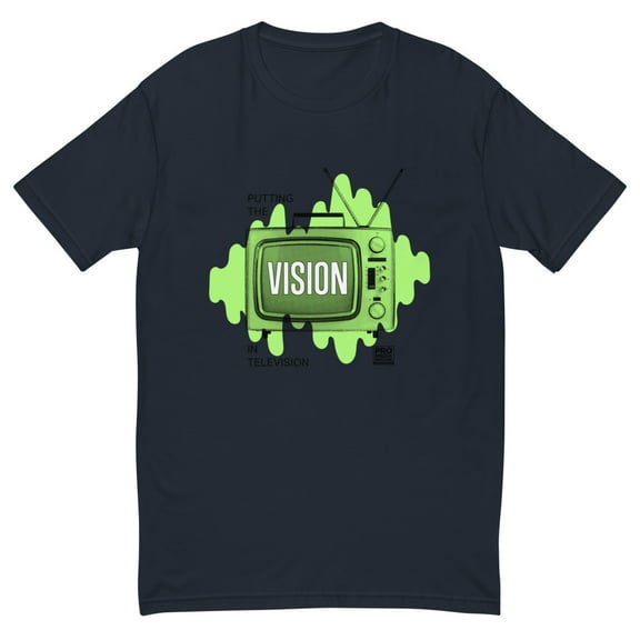 Putting The Vision In Television Short Sleeve T-shirt (Midnight Navy, S)