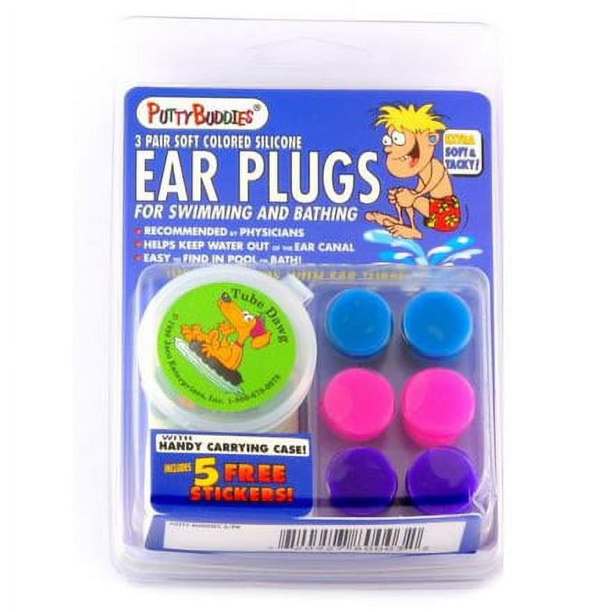 Putty Buddies Water block Swimming Ear Plugs 3 Pair