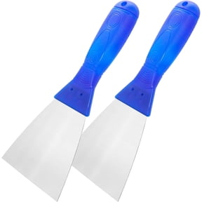 2-Pack (4"/100mm) Carbon Steel Putty Knives - Flexible Spackle Knife Set with Ergonomic Comfort Handle - Multipurpose Metal Scrapers for Drywall, Patching, Painting & Wallpaper Removal