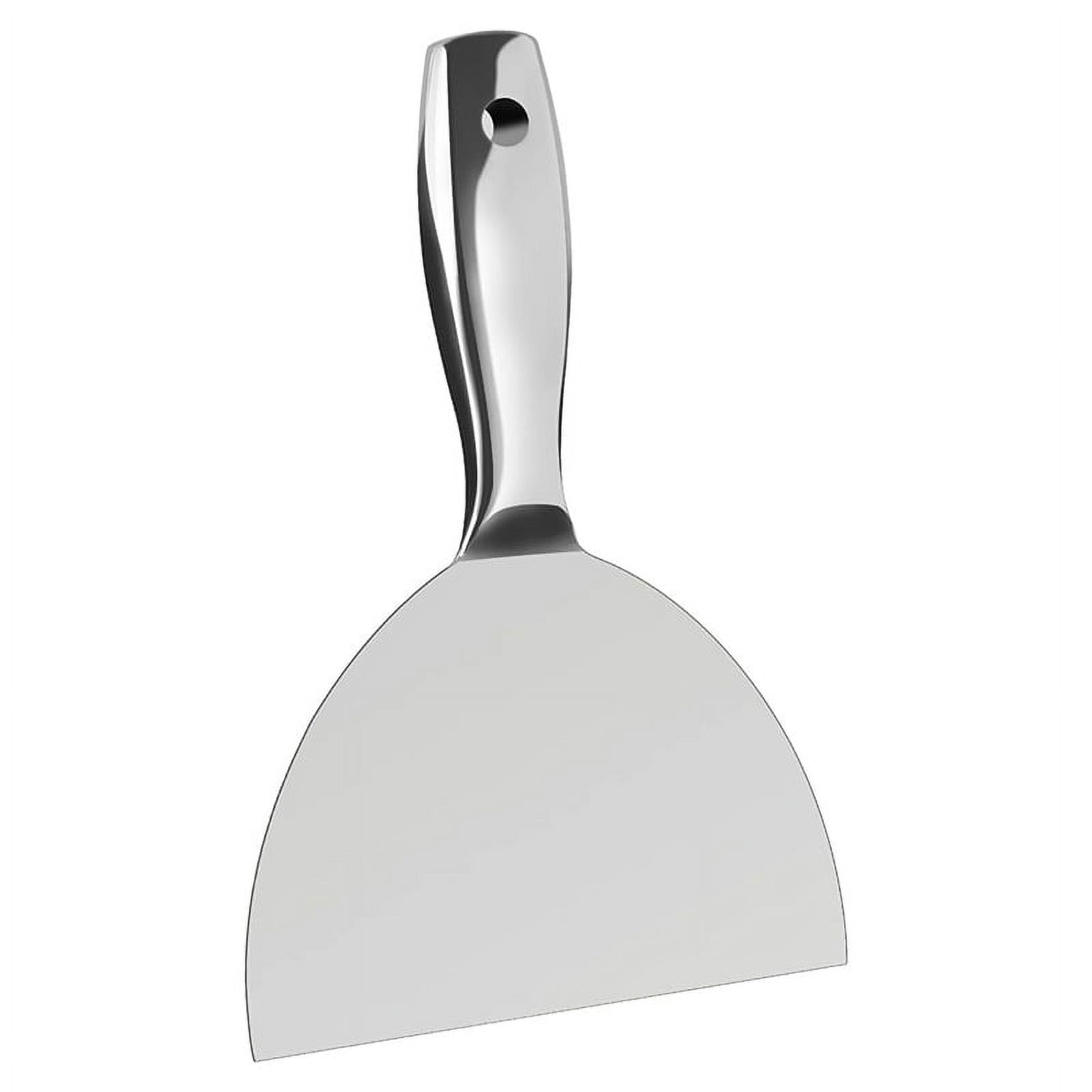 -Knife 6 Inch,One Piece Premium Polished All-Stainless Steel Scraper Tool for Drywall Finishing