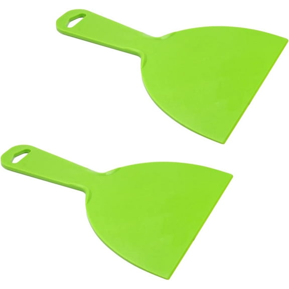 Putty Knife 6" Putty Scraper Large Size Flexible Paint Scraper Tool for Spackling, Wallpaper Scraper Plastic Spreader, Spatula Scraper, Spackle Tools Green 2Pcs