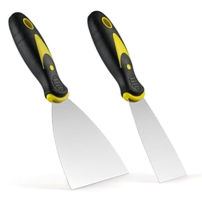Putty Knife Scraper Set, 2" 4" Spackle Knife 2Pack, Stainless Steel Paint Scraper for Drywall Repairing and Clearing, Wallpaper Removal, Putty Applying, Plaster Scraping
