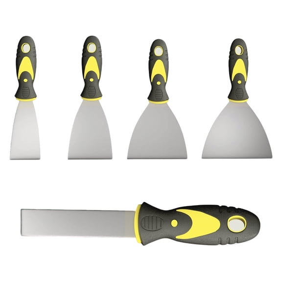 Putty Knife Set, Scraper, Spackle Knife, Paint Scraper Tool, No Rusting, For Repairing Drywall, Removing Wallpaper, Mud and Plaster Scraping