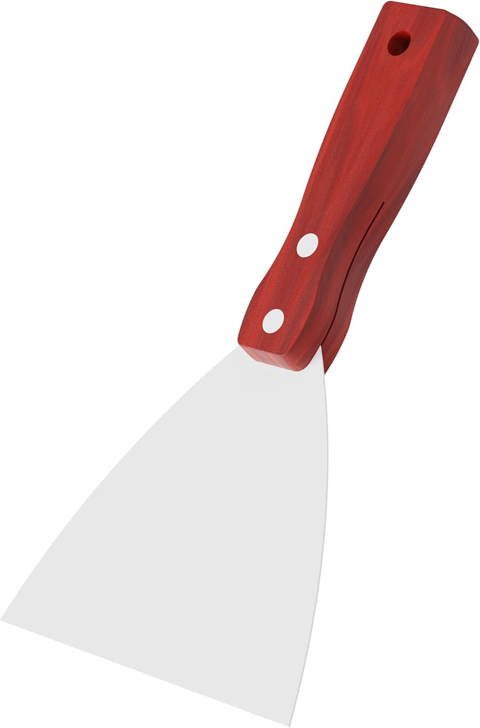 Putty Knife,Stainless Steel Scraper Tool, Wooden Handle Metal Spackle ...