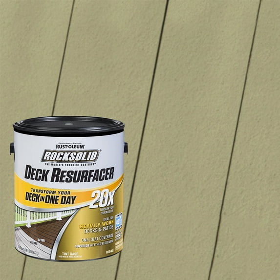 Putty, Rust-Oleum RockSolid 20X Exterior Wood Deck Resurfacer-319398T, Gallon
