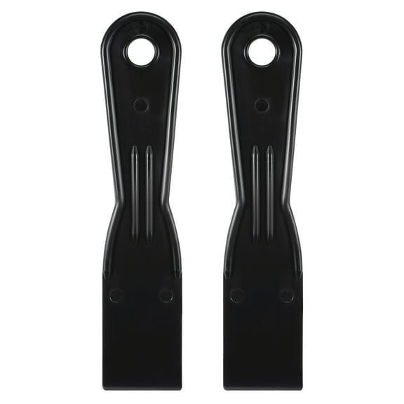 Putty Scraper 1.5" ABS Plastic Spatula Drywall Patch Repair Spreader Wall Covering Smoother Black 2 Pcs