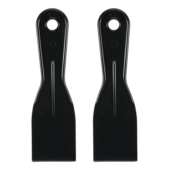 Putty Scraper 2" ABS Plastic Spatula Drywall Patch Repair Spreader Wall Covering Smoother Black 2 Pcs