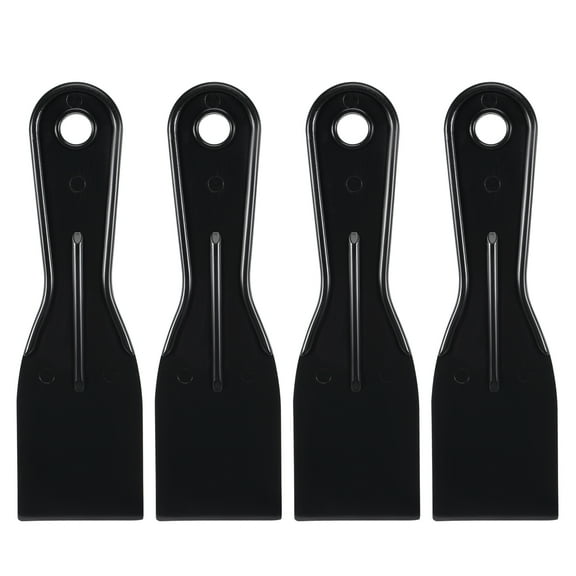 Putty Scraper 2" ABS Plastic Spatula Drywall Patch Repair Spreader Wall Covering Smoother Black 4 Pcs