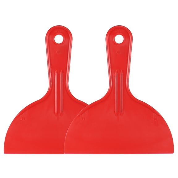 Putty Scraper 6" ABS Plastic Spatula Drywall Patch Repair Spreader Wall Covering Smoother Red 2 Pcs