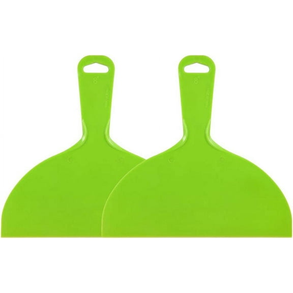 Putty Scraper 8" Plastic Flexible Putty Knives Disposable Spreader for Taping Drywall Wall Painting Green 2pcs