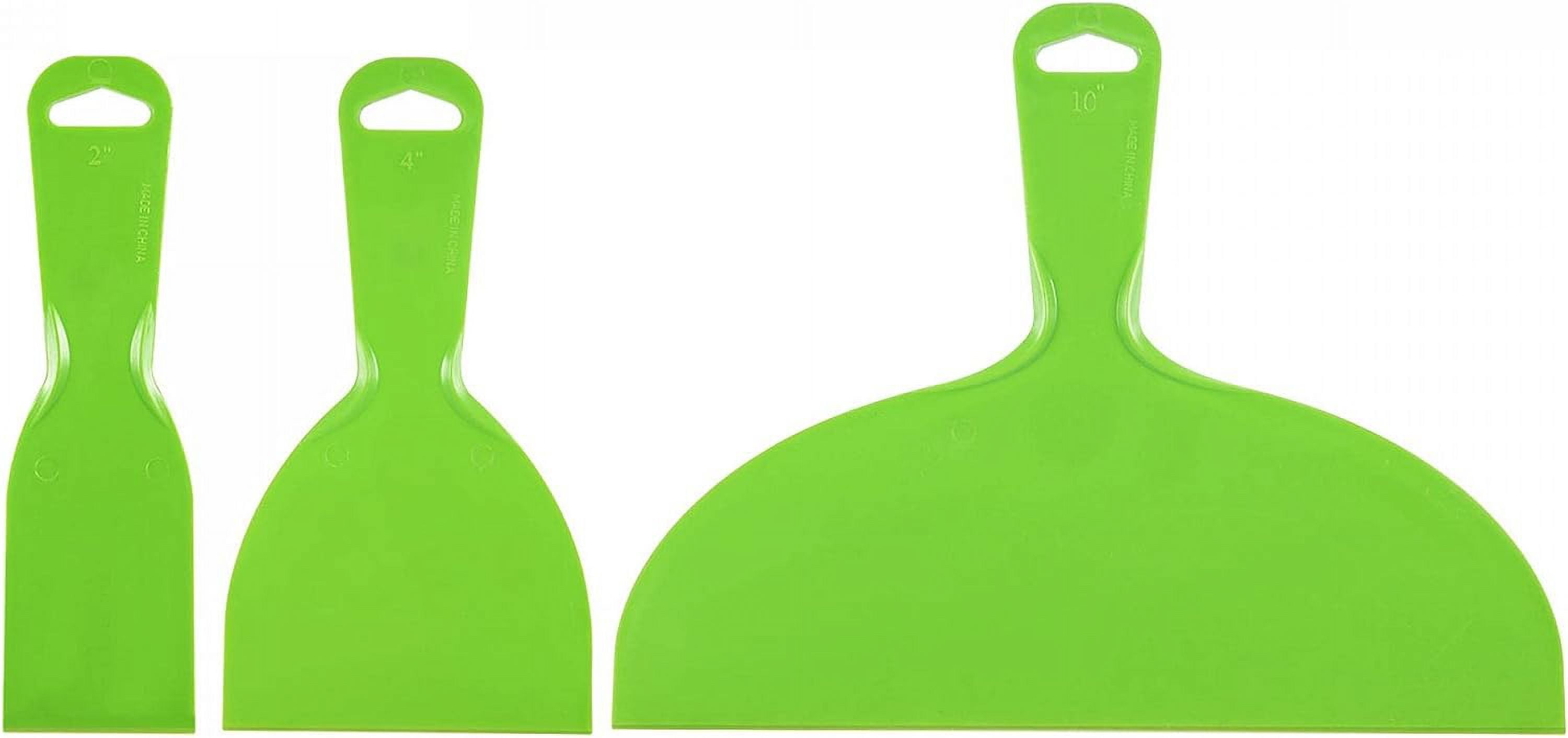 Putty Scraper Set (2", 4", 10") Flexible Plastic Putty Knife for Taping Drywall Spreading