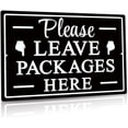 thumbnail image 1 of Putuo Decor Please Leave Packages Here Metal Sign, Package Delivery Decor, Indoor/Outdoor Use for Front Door, Business, 12x8 Inches Aluminum, 1 of 12
