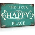 thumbnail image 1 of Putuo Decor Porch Sign, Porch Decor for Home, Bar, Farmhouse, 12x8 Inches Aluminum Metal Wall Sign - This is Our Happy Place, 1 of 12