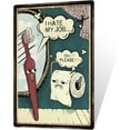 thumbnail image 1 of Putuo Decor Toilet Metal Tin Sign, Funny Toilet Quotes Vintage Bathroom Decor Wall Art Metal I Hate My Job Oh Please Sign, Bathroom Quotes Wall Decor for Home Toilet Bathroom Washroom 10x8 In, 1 of 14