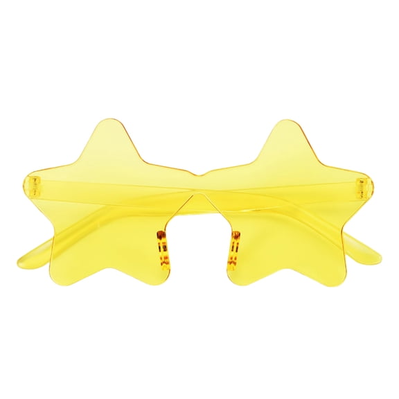 Puwuzcl 3Pcs Frameless Star Sunglasses, Transparent Candy Colored Star Shaped Glasses as Visible in Images, Party & Fashion Accessory for Men & Women