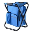 thumbnail image 1 of Puwuzcl Blue Multifunctional 3-in-1 Folding Backpack Chair with Cooler, Portable Lightweight for Hiking, Picnics, Outdoor/Indoor Use, 1 of 6
