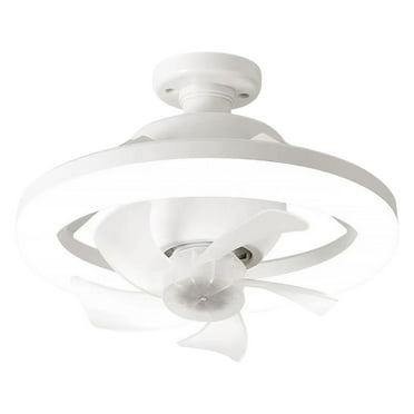 Puwuzcl hake-Adjustable Ceiling Fan Light with Super Bright LED - Space-Saving Quiet Oscillating Fan & Lighting Combo for Bedroom, Living Room (E27 Bulb Base, Color As Shown)