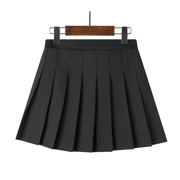 Puyaiuu Girls Elastic High Waist Pleated Skirt With Safety Liner Anti Chafing A Line Mini Skirt All Season Casual School Uniform Bottoms Gift