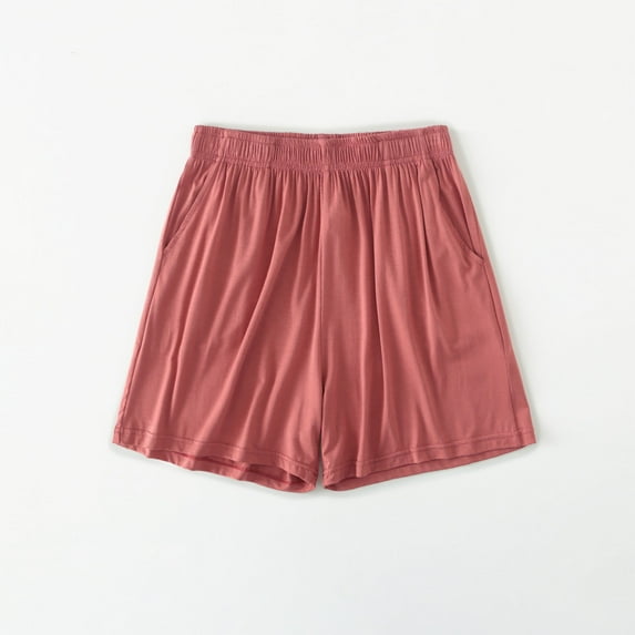 Puyaiuu New 2025 Womens Shorts Plus Size Fashion Solid Shorts High Elastic Waist with Pocket Breathable Swim Shorts Women