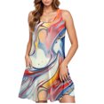 thumbnail image 1 of Puyaiuu New Maxi Dresses for Women 2025 Loose Round Neck Sleeveless Mid-Length Dress Skin-Friendly with Pocket Print Summer Dresses for Women, 1 of 5
