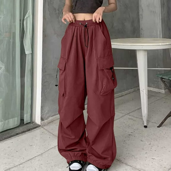 Puyaiuu New Style Wide Leg Trousers for Women Yoga Pants Women Wide Leg Pants with Pockets High Waist Stretch Dress Casual Sweatpants Petite/Regular/Tall