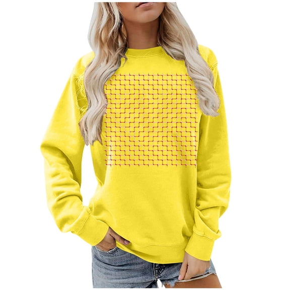 Puyaiuu Sweatshirts Womens Valentines Day Funny Bow Heart Prints Pullover Cute Long Sleeve Crewneck Blouses Casual Outing Shirts Gift