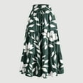 thumbnail image 1 of Puyaiuu Women Floral Print Tiered Midi Skirt Elastic Drawstring High Waist Ruffle Layered Flowy Long Skirt With Side Pockets Summer Casual Swing Bottom Gift, 1 of 4