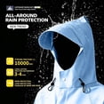 thumbnail image 1 of Puyaiuu Women Waterproof Hooded Long Rain Coat Windproof Outdoor Lightweight Trench Jacket Blue XXL Gift, 1 of 9