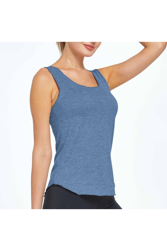 Women's Square Neck Yoga Tanks, Breathable Sleeveless Blouses with Soft Stretchy Fabric, Lightweight Summer Tops for Spring, Cute Workout Vests for Pilates Training Gift