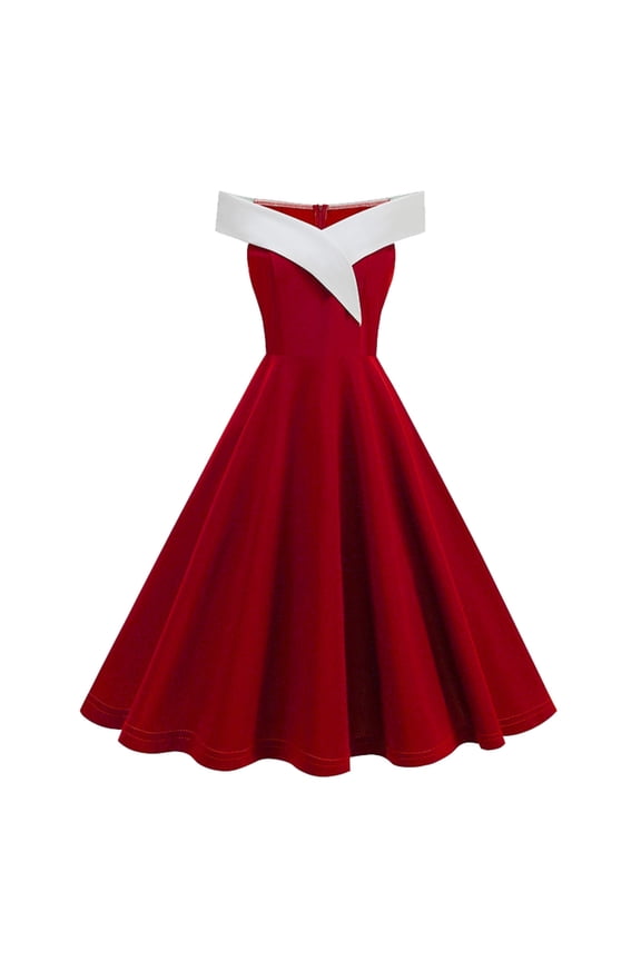 Women's Vintage Style Dress, Sleeveless Solid Princess Gown, Elegant Formal Attire for Wedding Guest, Party and Special Evening Occasions Gift