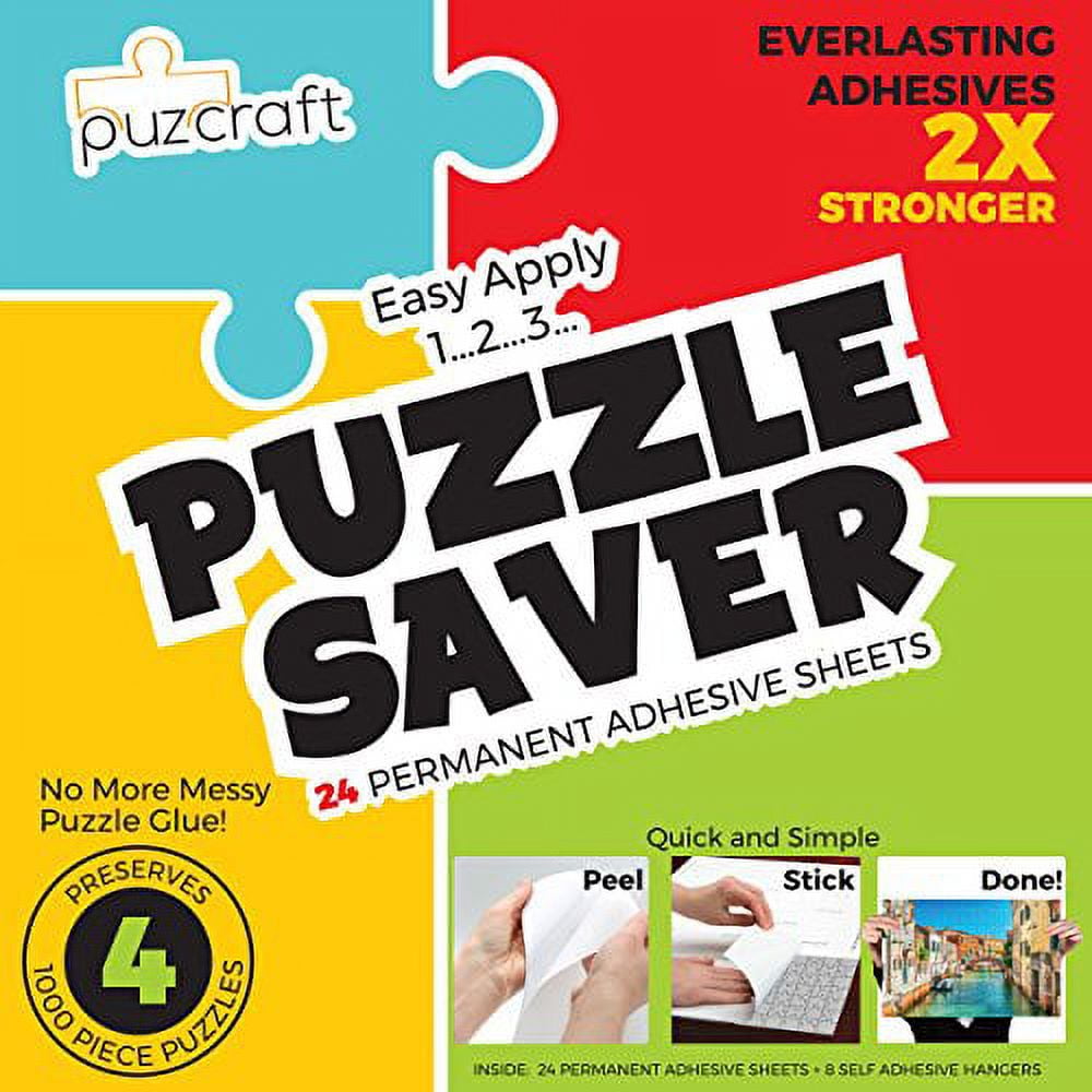 Sheets Puzzle Saver, Preserve 4 X 1000 Jigsaw Puzzle Glue Sheets Peel and  Stick Puzzle Saver Puzzle Adhesive Backing Sheets for Preserve Your  Finished Puzzle –  – Toys and Game Store