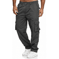 thumbnail image 1 of Puztloy Men's Cargo Pants Sweatpants Jogger Work Trousers Relaxed Fit Loose Casual Lightweight Slacks with Multi Pockets Gray, 1 of 8