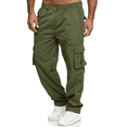 thumbnail image 1 of Puztloy Men's Cargo Pants Sweatpants Jogger Work Trousers Relaxed Fit Loose Casual Lightweight Slacks with Multi Pockets Army Green, 1 of 7