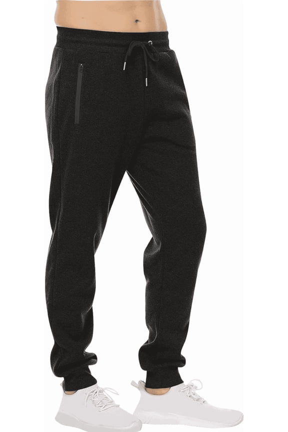 Men's Sweatpants Joggers Lightweight Elastic Waist Athletic Workout Gym Running Sweat Pants with Pockets Black